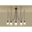 Sollux SL.0371 - Luster na lanku EDISON 5 5xE27/60W/230V pavúk čierna