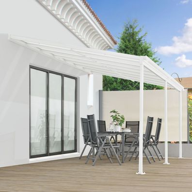 Záhradná hliníková pergola s polykarbonátom 4 x 3 m | biela