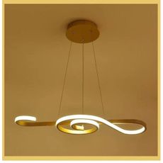 LED Luster na lanku LED/18W/230V 3000K zlatá