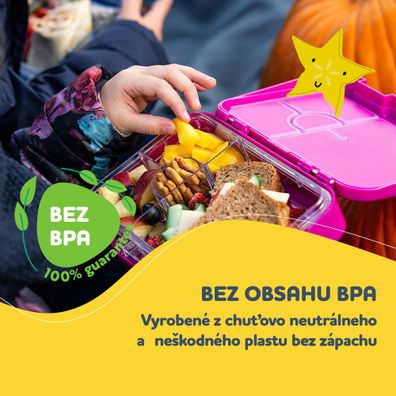 Klarstein Schmatzfatz junior desiatový box, 6 priehradiek, 21,3 x 15 x 4,5 cm, bez BPA