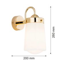 Argon 4717 - Kúpeľňové nástenné svietidlo PASADENA 1xE27/15W/230V IP44