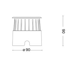 Ideal Lux - LED Nájazdové svietidlo FLOOR LED/3W/230V pr. 9 cm CRI 90 IP67 chróm