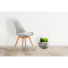 ModernHome Súprava 4 jedálenských stoličiek + vankúšiky