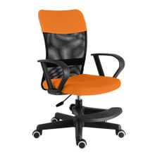 Detská stolička Neoseat MONKEY s podnožou — látka, čierna / oranžová