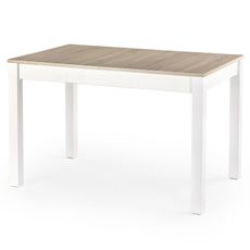 Rozkladací stôl Maurycy 118/158x75cm doska/ABS/MDF– Dub Sonoma/Biely