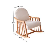 Elegantné hojdacie kreslo Harmonia Lux zo 100% bukového dreva - biela
