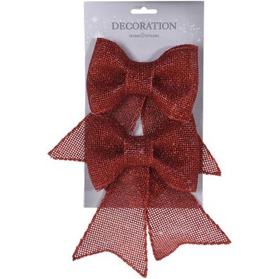 Mašličky 18 cm (2 ks) glitter red CAA006660