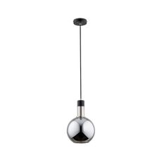 Luster na lanku MAYA 1xE27/60W/230V čierna/lesklý chróm