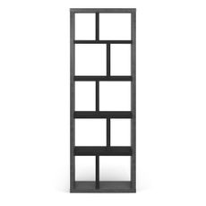 Knižnica v dekore betónu v tmavosivo-čiernej farbe 70x198 cm Berlin – TemaHome