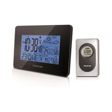 Sencor - Meteostanica s LCD displejom a budíkom 3xAA + 2xAAA čierna