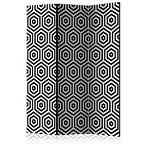 Paraván Black and White Hypnosis Dekorhome 135x172 cm (3-dielny)