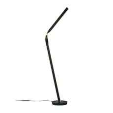 Čierna LED stojacia lampa s kovovým tienidlom (výška 181 cm) Cicenza – CINQUE