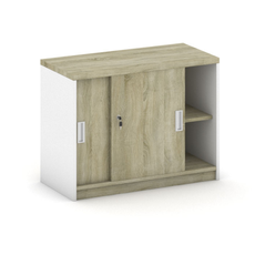 Nadstavba zasúvacia MIRELLI, 800 x 400 x 600 mm, biela/dub sonoma