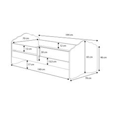 NABBI Camos detská posteľ s matracom 70x140 cm biela