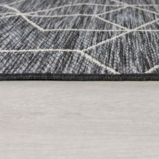 Flair Rugs , Kusový koberec Lipari Napoli Black – na von aj na doma, 120x170, šedá, chodba / predsieň