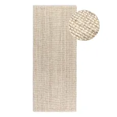 Krémovobiely jutový behúň 80x200 cm Bouclé – Hanse Home