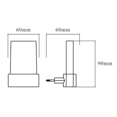 Ledvance - LED RGB Nočné svetlo so senzorom LUNETTA LED/0,28W/230V