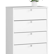 Ak furniture Skriňa na topánky Marienne 60 cm - 4 dvierka biely