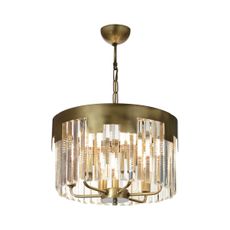 Luster na reťazi CRYSTALLINE 6xE27/40W/230V bronzový