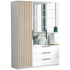 Skriňa Sorento 150 biela+lamel craft zlatá