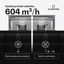 Klarstein Royal Flush Eco 90, digestor, 90 cm, 604 m³/h, EEK A++, vrátane filtrov s aktívnym uhlím