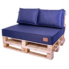 Golden Garden Paletové sedenie GG47 podsedák a vankúš 120cm x 80cm x 15cm Tmavo modré