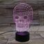 3Dmix 3DL-CLK031 – 3D LED nočná lampa - Lebka (Hodiny s budíkom)