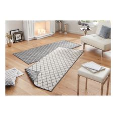 Sivo-krémový vonkajší koberec NORTHRUGS Malaga, 80 x 250 cm
