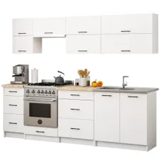 Ak furniture Kuchynská linka Olivie G2 2,4 m biela