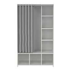 Bielo-sivá šatníková skriňa 105x180 cm Kit – Tvilum
