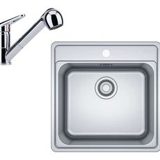 Franke Sety - Kuchynský set N91, nerezový drez BCX 610-51 a batéria FC 9547.031, chróm 101.0700.674