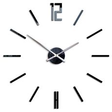 ModernClock 3D nalepovacie hodiny Carlo čierne