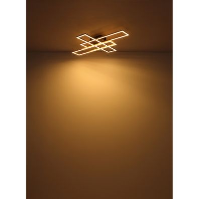 Globo 67208-30G -LED Stropné svietidlo DAKARI 30W/230V 3000K 60x80 cm čierna/zlatá