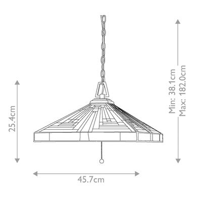 Elstead QZ-STEPHEN-3P - Luster na reťazi STEPHEN 3xE27/60W/230V