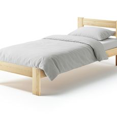 Jednolôžková drevená posteľ 100x200 LK01 A - borovica
