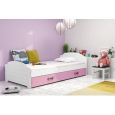 Posteľ LILI 200x90 biela - ružová