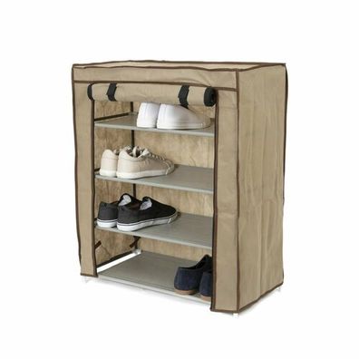 Compactor Textilný botník Compactor Oxford - 4 poschodia, 59 x 29 x 70 cm béžový