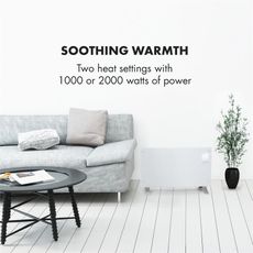 Klarstein Bornholm Curved Ambient, konvektor, 1000/2000 W, biely