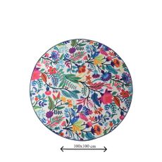 Kúpeľňová predložka Foutastic Wild Garden Circle, ø 100 cm