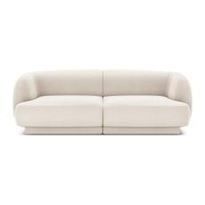 Béžová zamatová pohovka 184 cm Miley - Micadoni Home
