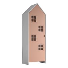 Ružovo-biela detská šatníková skriňa z borovicového dreva 37x172 cm Casami Bruges – Vipack