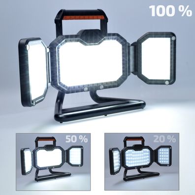 Solight WM-30W-RE-LED Stmievateľný nabíjací reflektor LED/30W/6600 mAh 4000K IP54