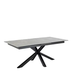 Actona Jídelní rozkládací stůl Heaven 200/240 cm šedý/černý