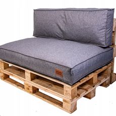Golden Garden Paletové sedenie GG69 - podsedák a vankúš 120cm x 80cm x 15cm penový granulát melange svetlý 1