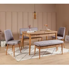 Hanah Home Jedálenský set Vina 5D borovica atlantická/sivá