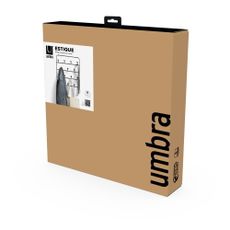 Čierny prírodný kovový vešiak na dvere 36 cm Estique - Umbra