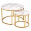 Konferenčný stolík Paola White Marble-Gold