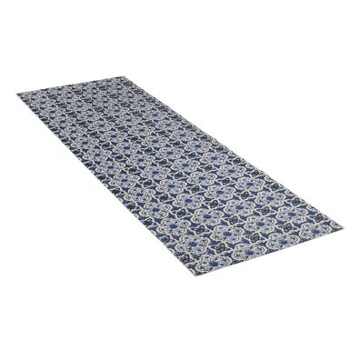 Bielo-modrá plastová kúpeľňová predložka 65x200 cm Murcia – Wenko