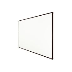 Biela magnetická popisovacia tabuľa s keramickým povrchom boardOK, 1800 x 1200 mm, hnedý rám