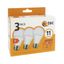 Žiarovka LED QTEC 11W A60 E27 2700K 3PACK